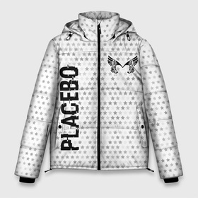 Мужская зимняя куртка 3D с принтом Placebo glitch на светлом фоне вертикально в Екатеринбурге, верх — 100% полиэстер; подкладка — 100% полиэстер; утеплитель — 100% полиэстер | длина ниже бедра, свободный силуэт Оверсайз. Есть воротник-стойка, отстегивающийся капюшон и ветрозащитная планка. 

Боковые карманы с листочкой на кнопках и внутренний карман на молнии. | 