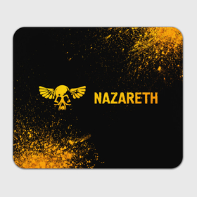 Прямоугольный коврик для мышки с принтом Nazareth   gold gradient по горизонтали в Екатеринбурге, натуральный каучук | размер 230 х 185 мм; запечатка лицевой стороны | Тематика изображения на принте: 