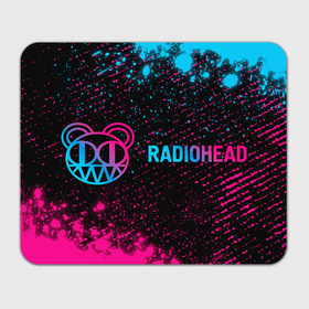Прямоугольный коврик для мышки с принтом Radiohead   neon gradient по горизонтали в Курске, натуральный каучук | размер 230 х 185 мм; запечатка лицевой стороны | 
