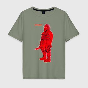 Мужская футболка хлопок Oversize с принтом Кайман из дорохедоро в Белгороде, 100% хлопок | свободный крой, круглый ворот, “спинка” длиннее передней части | Тематика изображения на принте: 