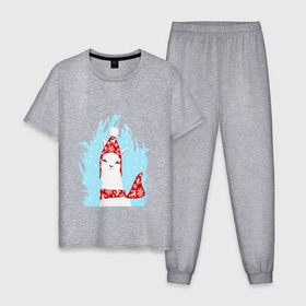 Мужская пижама хлопок с принтом Лама   альпака в шапочке в Кировске, 100% хлопок | брюки и футболка прямого кроя, без карманов, на брюках мягкая резинка на поясе и по низу штанин
 | 