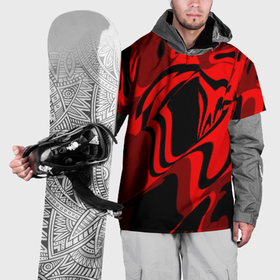 Накидка на куртку 3D с принтом Черно красное предупреждение в Курске, 100% полиэстер |  | Тематика изображения на принте: 