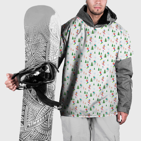 Накидка на куртку 3D с принтом Зимний горнолыжный курорт в Белгороде, 100% полиэстер |  | 