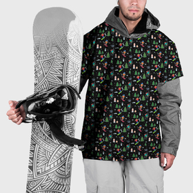 Накидка на куртку 3D с принтом Горнолыжный курорт  паттерн в Кировске, 100% полиэстер |  | 