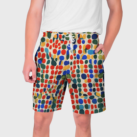 Мужские шорты 3D с принтом Цветные зёрна в Тюмени,  полиэстер 100% | прямой крой, два кармана без застежек по бокам. Мягкая трикотажная резинка на поясе, внутри которой широкие завязки. Длина чуть выше колен | 