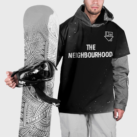 Накидка на куртку 3D с принтом The Neighbourhood glitch на темном фоне посередине в Тюмени, 100% полиэстер |  | 