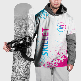 Накидка на куртку 3D с принтом Skillet neon gradient style вертикально в Кировске, 100% полиэстер |  | Тематика изображения на принте: 