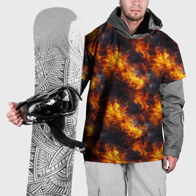 Накидка на куртку 3D с принтом Пламя огня паттерн в Петрозаводске, 100% полиэстер |  | Тематика изображения на принте: 