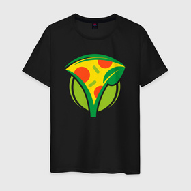 Мужская футболка хлопок с принтом Life vegan в Петрозаводске, 100% хлопок | прямой крой, круглый вырез горловины, длина до линии бедер, слегка спущенное плечо. | 