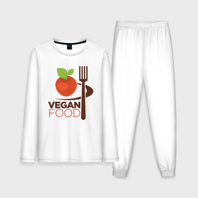 Мужская пижама с лонгсливом хлопок с принтом Food vegan в Курске,  |  | 