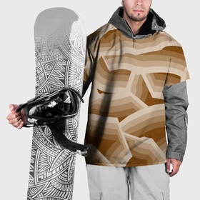 Накидка на куртку 3D с принтом Кофейные линии в Новосибирске, 100% полиэстер |  | Тематика изображения на принте: 