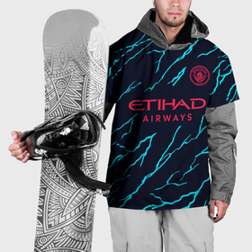 Накидка на куртку 3D с принтом Манчестер Сити форма 23 24 третья , 100% полиэстер |  | Тематика изображения на принте: 
