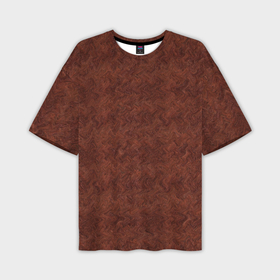 Мужская футболка oversize 3D с принтом Красно коричневый имитация меха ,  |  | Тематика изображения на принте: 
