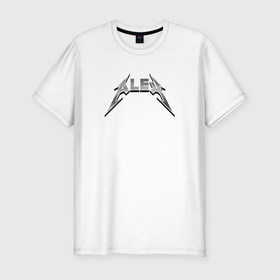 Мужская футболка хлопок Slim с принтом Алекс   в стиле рок группы металлика в Тюмени, 92% хлопок, 8% лайкра | приталенный силуэт, круглый вырез ворота, длина до линии бедра, короткий рукав | 