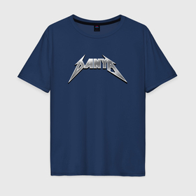 Мужская футболка хлопок Oversize с принтом Даня в стиле рок группы Металлика в Екатеринбурге, 100% хлопок | свободный крой, круглый ворот, “спинка” длиннее передней части | 