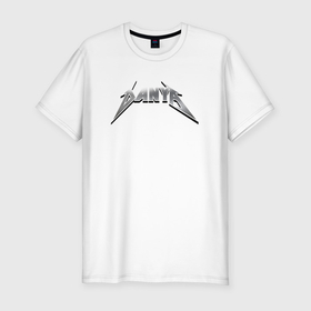Мужская футболка хлопок Slim с принтом Даня в стиле рок группы Металлика в Тюмени, 92% хлопок, 8% лайкра | приталенный силуэт, круглый вырез ворота, длина до линии бедра, короткий рукав | 