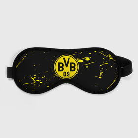 Маска для сна 3D с принтом Borussia yellow splash в Тюмени, внешний слой — 100% полиэфир, внутренний слой — 100% хлопок, между ними — поролон |  | 