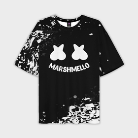 Мужская футболка oversize 3D с принтом Marshmello splash в Петрозаводске,  |  | 