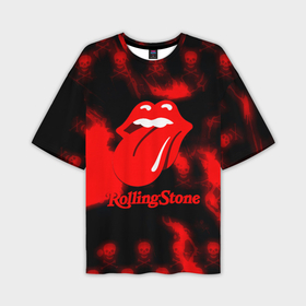 Мужская футболка oversize 3D с принтом Rolling Stone rock в Рязани,  |  | 