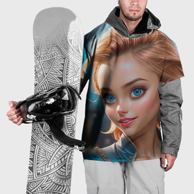 Накидка на куртку 3D с принтом Девушка рыжеволосая с голубыми глазами в Кировске, 100% полиэстер |  | Тематика изображения на принте: 