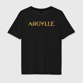 Мужская футболка хлопок Oversize с принтом Argylle logo в Санкт-Петербурге, 100% хлопок | свободный крой, круглый ворот, “спинка” длиннее передней части | 