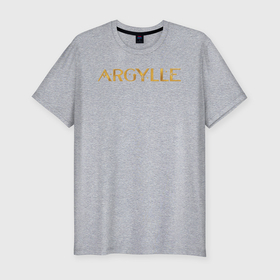 Мужская футболка хлопок Slim с принтом Argylle logo в Санкт-Петербурге, 92% хлопок, 8% лайкра | приталенный силуэт, круглый вырез ворота, длина до линии бедра, короткий рукав | 