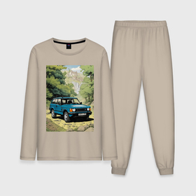 Мужская пижама с лонгсливом хлопок с принтом Land Rover   Range Rover 1998 в Курске,  |  | Тематика изображения на принте: 