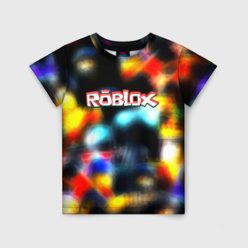 Детская футболка 3D с принтом Roblox game 2023 в Кировске, 100% гипоаллергенный полиэфир | прямой крой, круглый вырез горловины, длина до линии бедер, чуть спущенное плечо, ткань немного тянется | 
