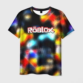 Мужская футболка 3D с принтом Roblox game 2023 в Новосибирске, 100% полиэфир | прямой крой, круглый вырез горловины, длина до линии бедер | 