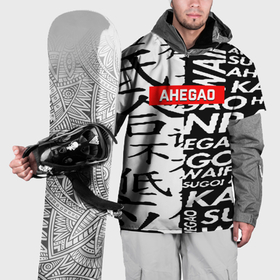 Накидка на куртку 3D с принтом Ahegao steel symbol в Новосибирске, 100% полиэстер |  | Тематика изображения на принте: 
