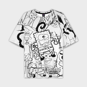 Мужская футболка oversize 3D с принтом Губка Боб персонажи в Курске,  |  | 