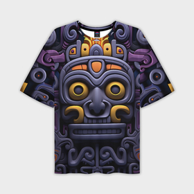 Мужская футболка oversize 3D с принтом Орнамент в стиле ацтеков ,  |  | 