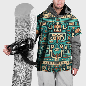 Накидка на куртку 3D с принтом Абстрактный паттерн в ацтекском стиле в Петрозаводске, 100% полиэстер |  | 