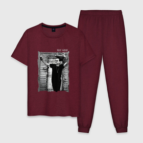 Мужская пижама хлопок с принтом Depeche Mode   Dave Gahan позирует , 100% хлопок | брюки и футболка прямого кроя, без карманов, на брюках мягкая резинка на поясе и по низу штанин
 | Тематика изображения на принте: 