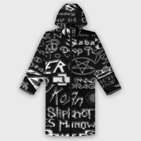Мужской дождевик 3D с принтом Логотипы рок групп металические в Тюмени,  |  | 