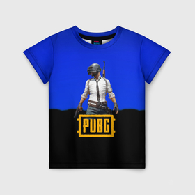 Детская футболка 3D с принтом Pubg modern game 2023 в Екатеринбурге, 100% гипоаллергенный полиэфир | прямой крой, круглый вырез горловины, длина до линии бедер, чуть спущенное плечо, ткань немного тянется | 