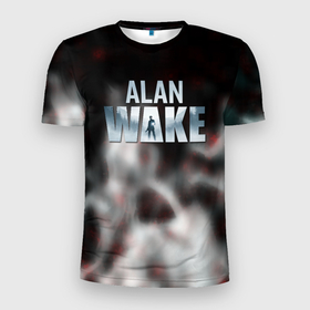 Мужская футболка 3D Slim с принтом Alan Wake game 2023 в Петрозаводске, 100% полиэстер с улучшенными характеристиками | приталенный силуэт, круглая горловина, широкие плечи, сужается к линии бедра | Тематика изображения на принте: 