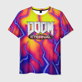 Мужская футболка 3D с принтом Doom eternal srotm shadow в Екатеринбурге, 100% полиэфир | прямой крой, круглый вырез горловины, длина до линии бедер | 