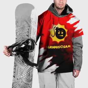 Накидка на куртку 3D с принтом Serious Sam blood game , 100% полиэстер |  | Тематика изображения на принте: 
