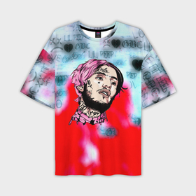 Мужская футболка oversize 3D с принтом Lil peep steel rap в Петрозаводске,  |  | 