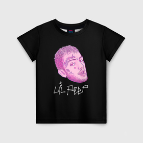 Детская футболка 3D с принтом Lil Peep rip 21 в Кировске, 100% гипоаллергенный полиэфир | прямой крой, круглый вырез горловины, длина до линии бедер, чуть спущенное плечо, ткань немного тянется | Тематика изображения на принте: 