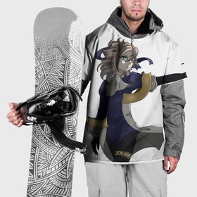 Накидка на куртку 3D с принтом Альбедо Гео персонаж в Курске, 100% полиэстер |  | 