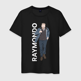 Мужская футболка хлопок с принтом Рэймондо в Санкт-Петербурге, 100% хлопок | прямой крой, круглый вырез горловины, длина до линии бедер, слегка спущенное плечо. | 