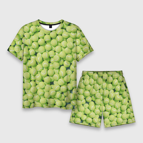 Мужской костюм с шортами 3D с принтом Много теннисных мячей в Курске,  |  | 