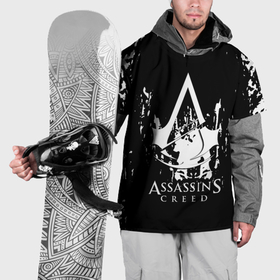 Накидка на куртку 3D с принтом Assassins Creed белые краски в Санкт-Петербурге, 100% полиэстер |  | Тематика изображения на принте: 