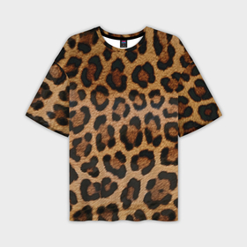 Мужская футболка oversize 3D с принтом Leopards texture в Екатеринбурге,  |  | Тематика изображения на принте: 