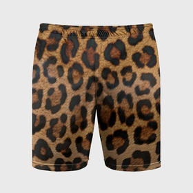 Мужские шорты спортивные с принтом Leopards texture ,  |  | 