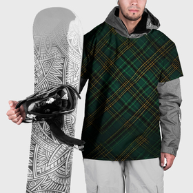 Накидка на куртку 3D с принтом Тёмно зелёная диагональная клетка в шотландском стиле в Санкт-Петербурге, 100% полиэстер |  | 