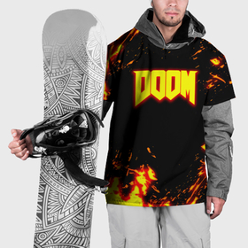 Накидка на куртку 3D с принтом Doom огненный марс в Петрозаводске, 100% полиэстер |  | 