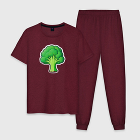 Мужская пижама хлопок с принтом Брокколи великолепные в Тюмени, 100% хлопок | брюки и футболка прямого кроя, без карманов, на брюках мягкая резинка на поясе и по низу штанин
 | 